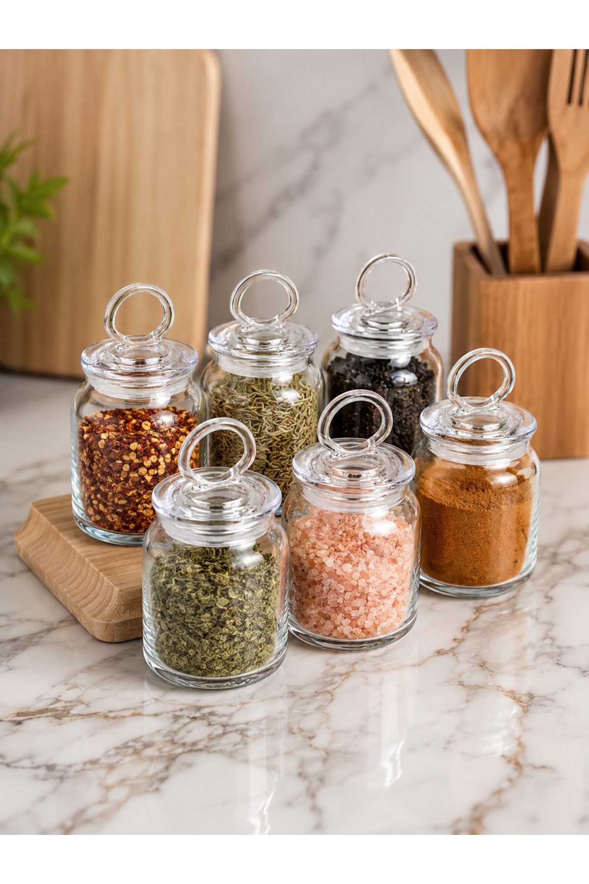 6 Adet Vakumlu Lüx Baharat Takımı